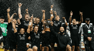The All Blacks of New Zealand.